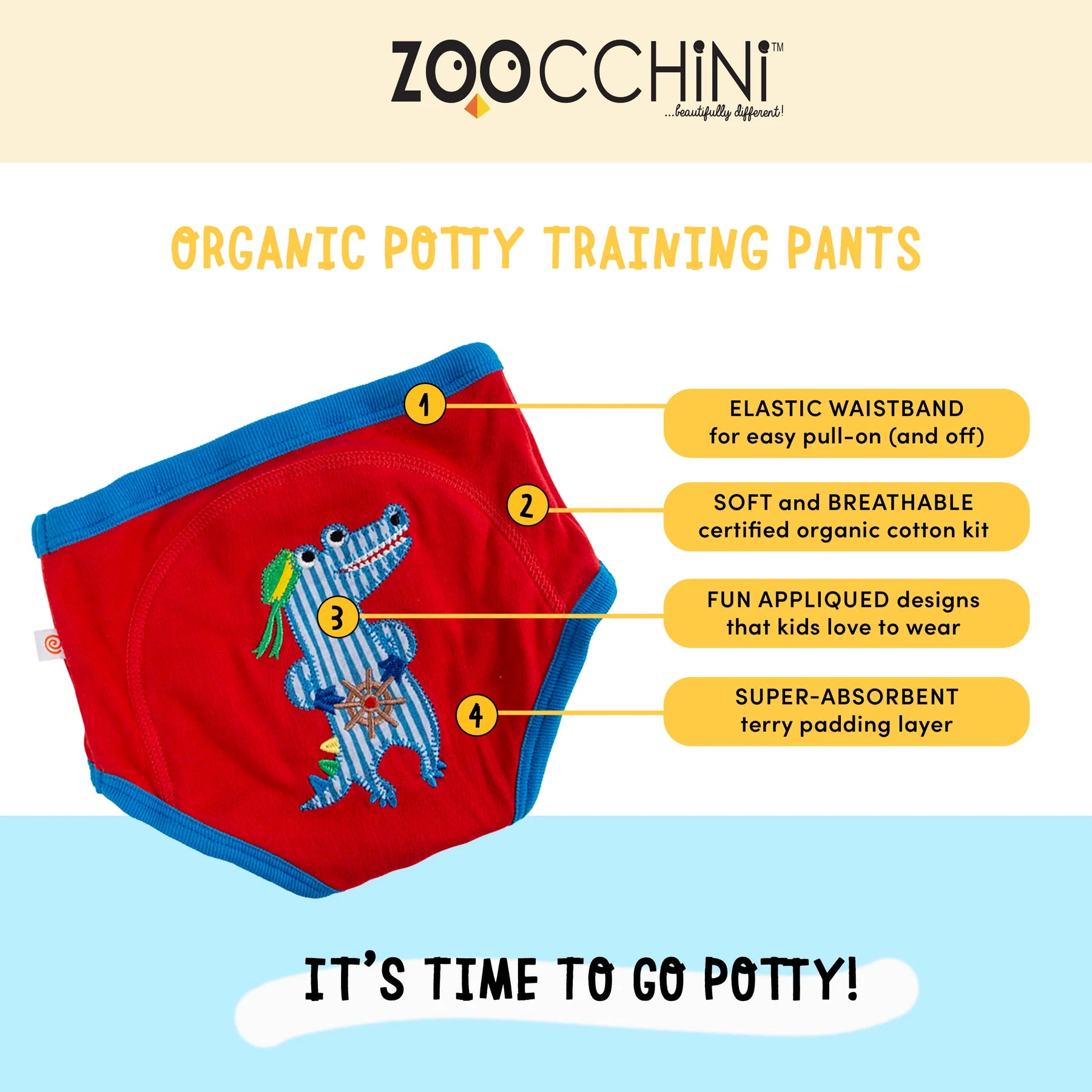 Zoocchini Woodland Princess Organic Cotton 3 Piece Potty Training Pants