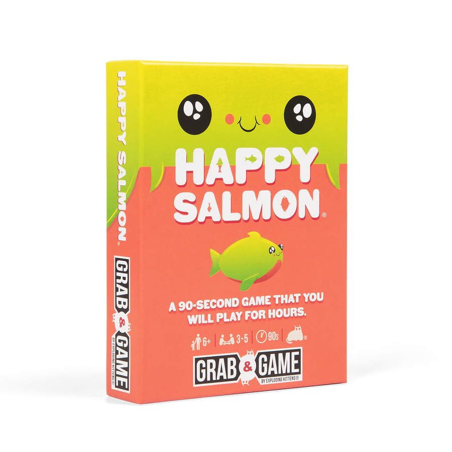 A Game By Exploding Kittens Happy Salmon Grab & Go Game