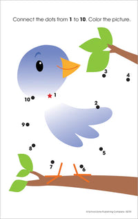 School Zone My First Dot To Dots Grades P-K Workbook