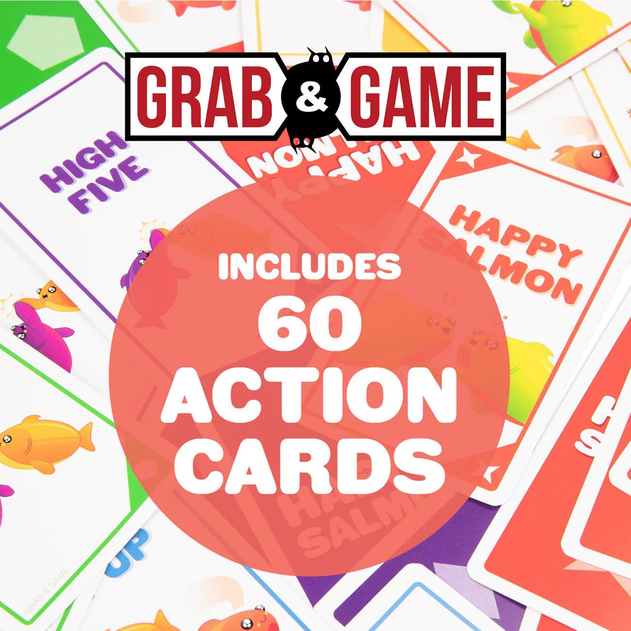 A Game By Exploding Kittens Happy Salmon Grab & Go Game