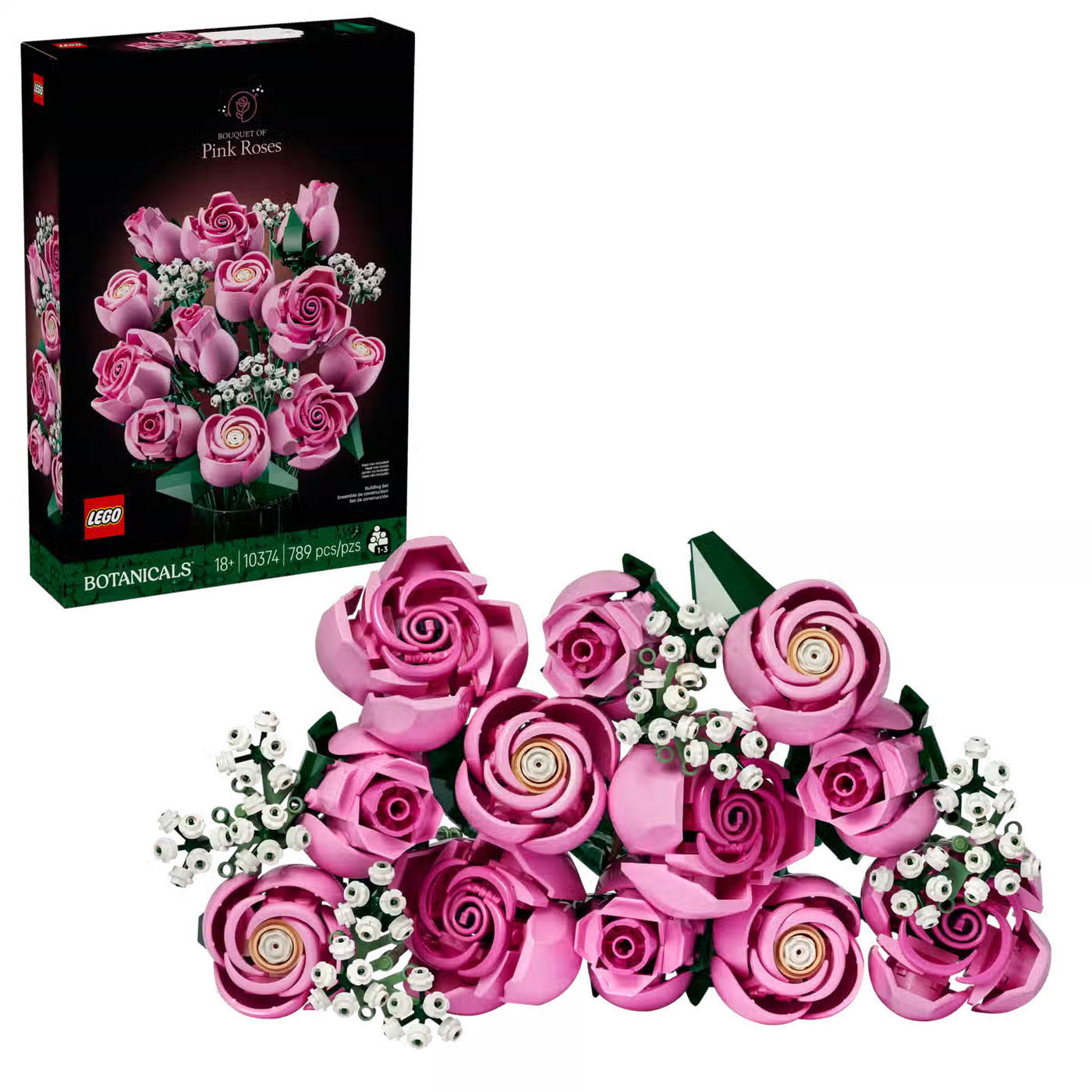 LEGO Botanicals Bouquet of Pink Roses 10374