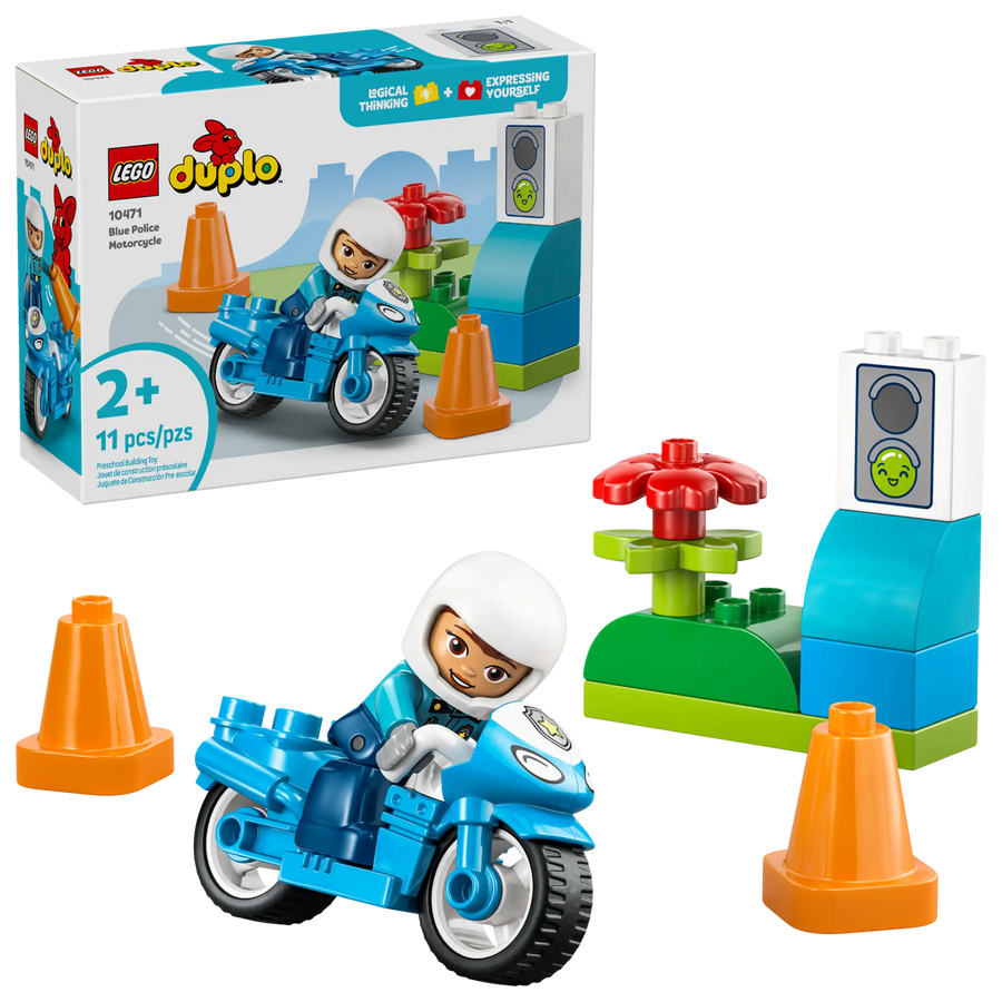 Lego Duplo Blue Police Motorcycle 10471