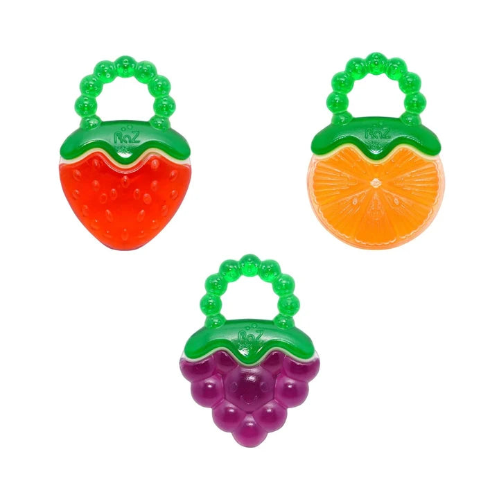RaZbaby Fruit Koolers Water Filled Teethers - 3 Pack -  3mths+