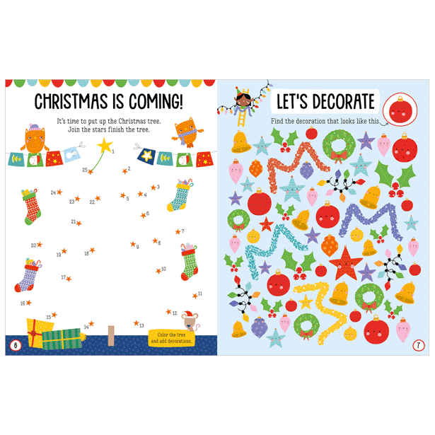 Make Believe Ideas Christmas Activity Book with Felt Stickers