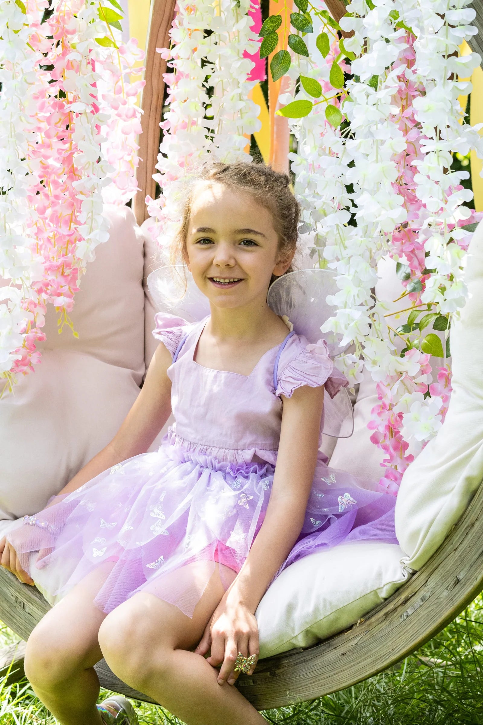 Great Pretenders Flutter Butterfly Skirt, Wings, & Wand, Purple Size 4-6