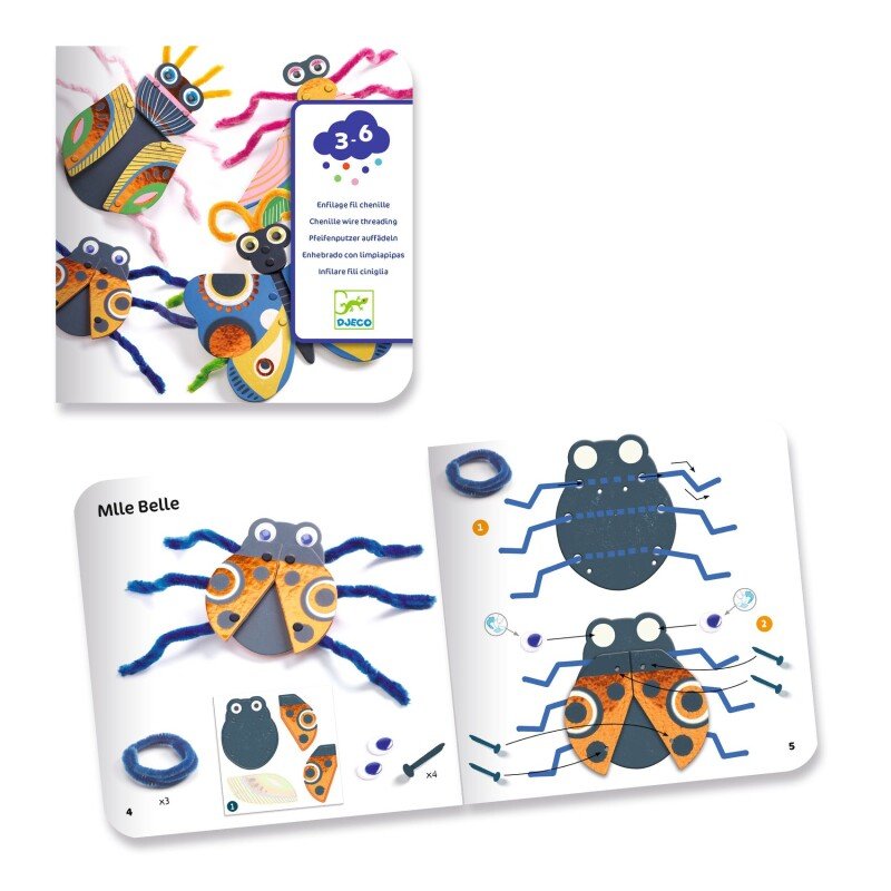 Djeco Yarn Bugs Threading 3-6 Yrs