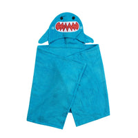 Zoocchini Shark Kids Plush Hooded Bath Towel 2Y+