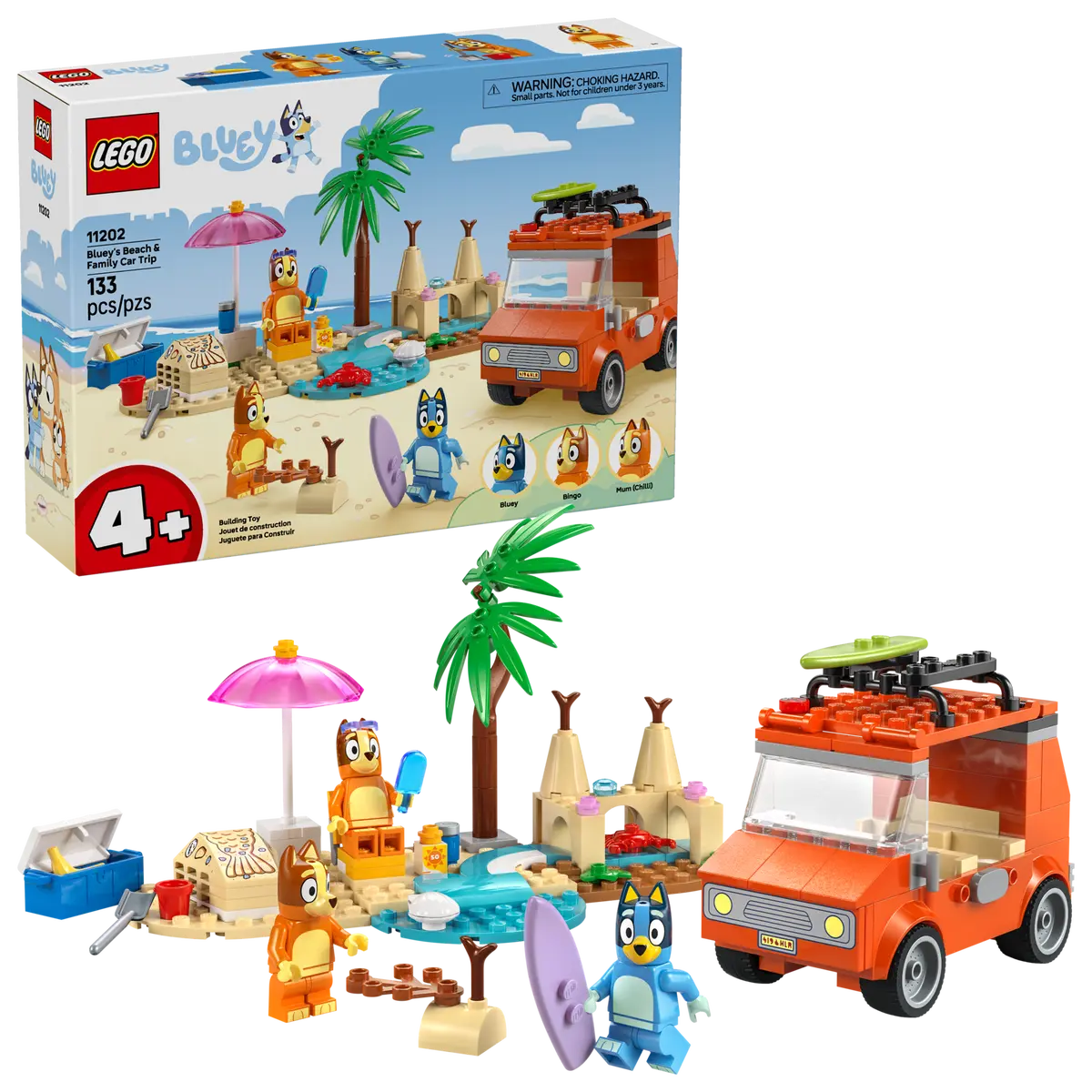 Lego Bluey Bluey's Beach & Family Car Trip 11202