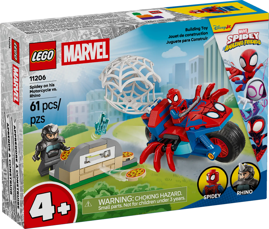 Lego Spidey Spidey On His Motorcycle Vs Rhino 11206