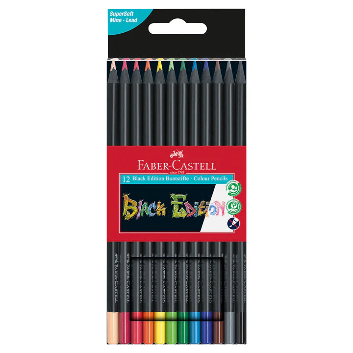 Faber-Castell Black Edition Colour Pencils 12 Pack