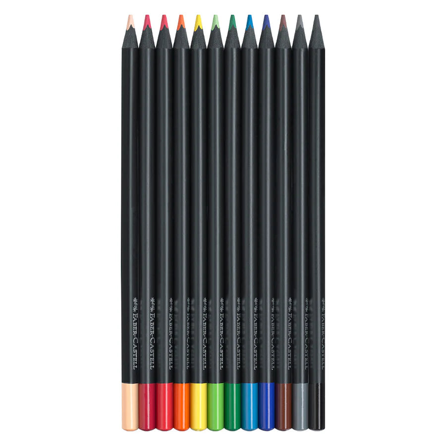 Faber-Castell Black Edition Colour Pencils 12 Pack