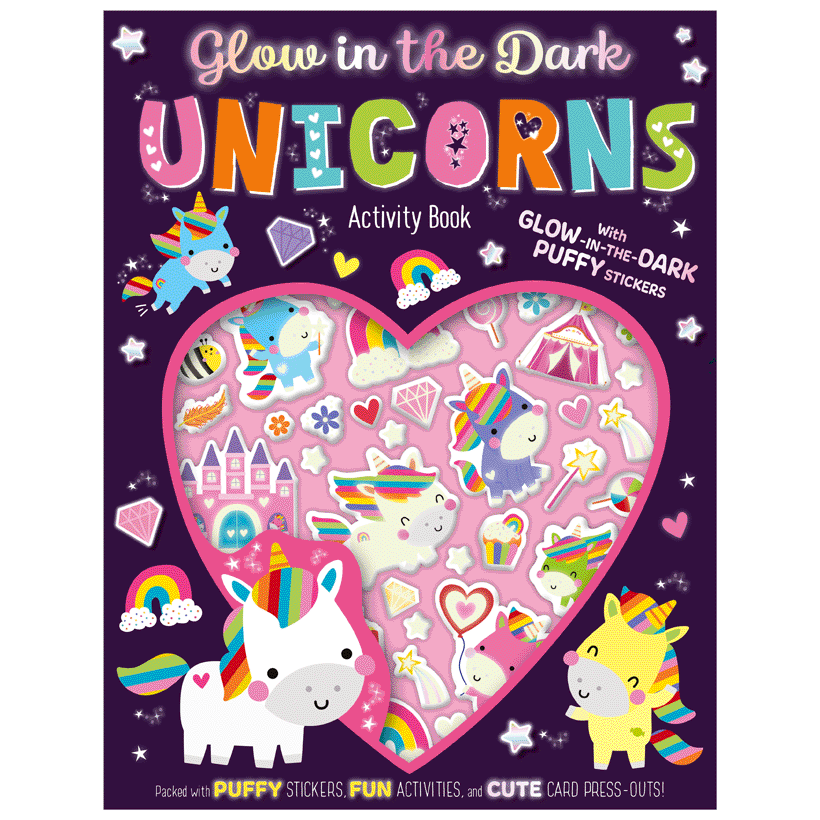 Make Believe Ideas Glow In The Dark Unicorn Activity Book
