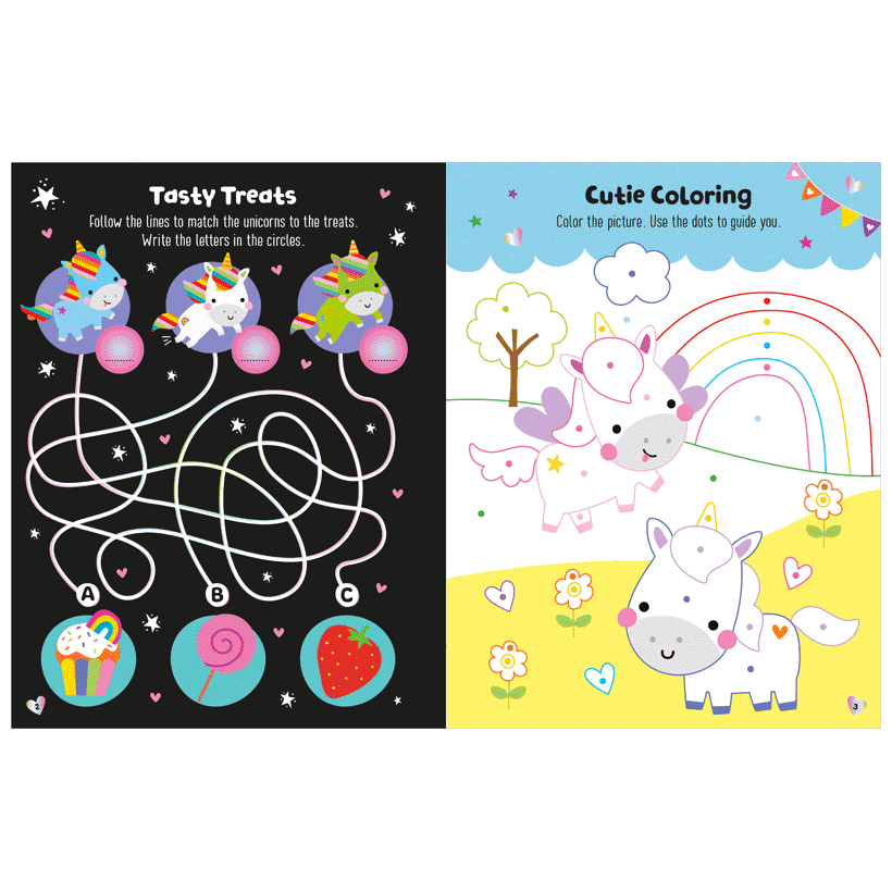 Make Believe Ideas Glow In The Dark Unicorn Activity Book