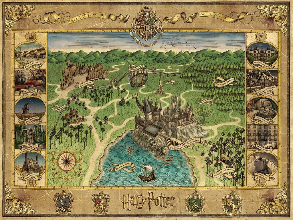 Ravensburger Hogwarts Map 1500PC