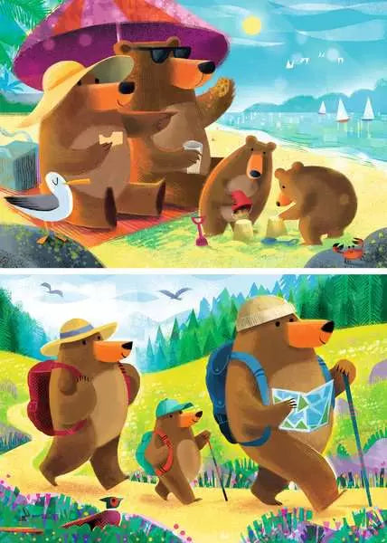 Ravensburger Bear Family Vacations 2x24 Piece