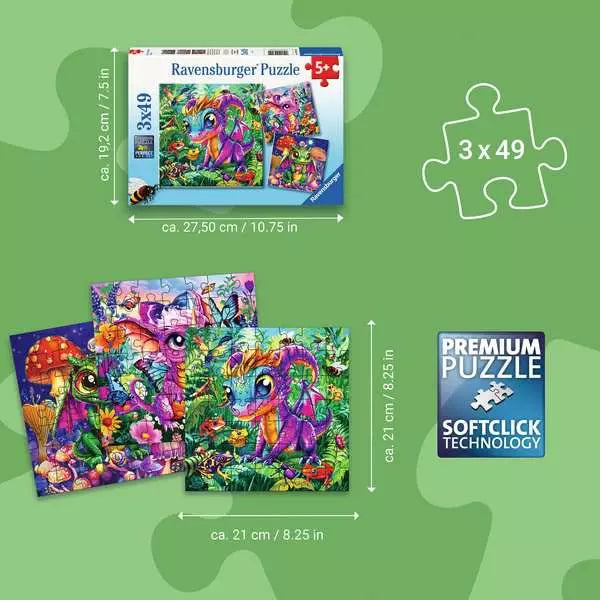 Ravensburger Baby Garden Dragons 3x49 Piece