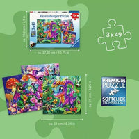 Ravensburger Baby Garden Dragons 3x49 Piece