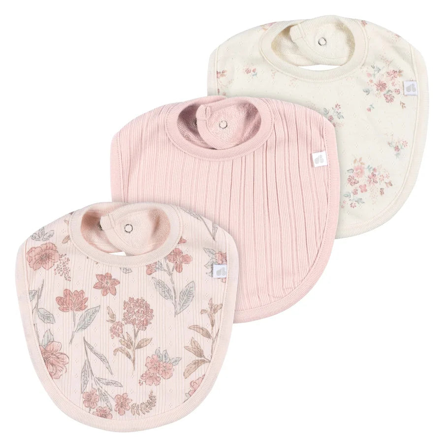 Just Born Pink 3 Pack Bibs