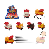 Dog & Cat With Cape Press Car