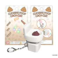 Light & Sound Click Keychain Poop