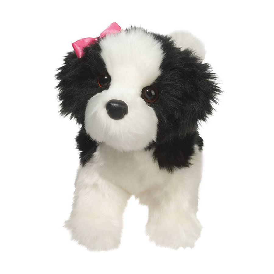 Douglas Toys Poofy Shih Tzu Black & White
