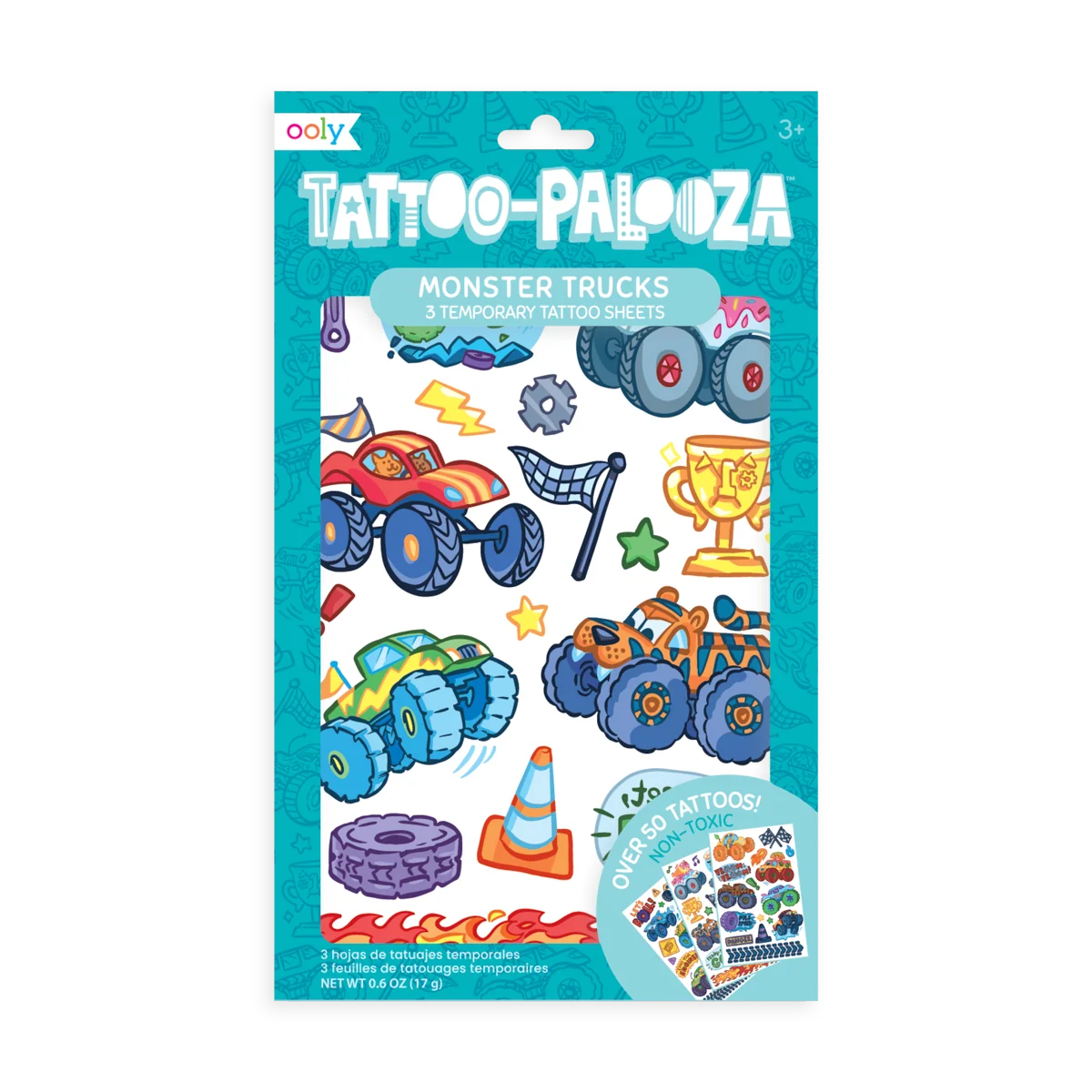 Ooly Tattoo Palooza:Temporary Tattoos - Monster Trucks