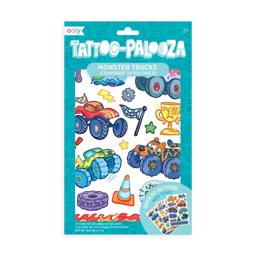 Ooly Tattoo Palooza:Temporary Tattoos - Monster Trucks