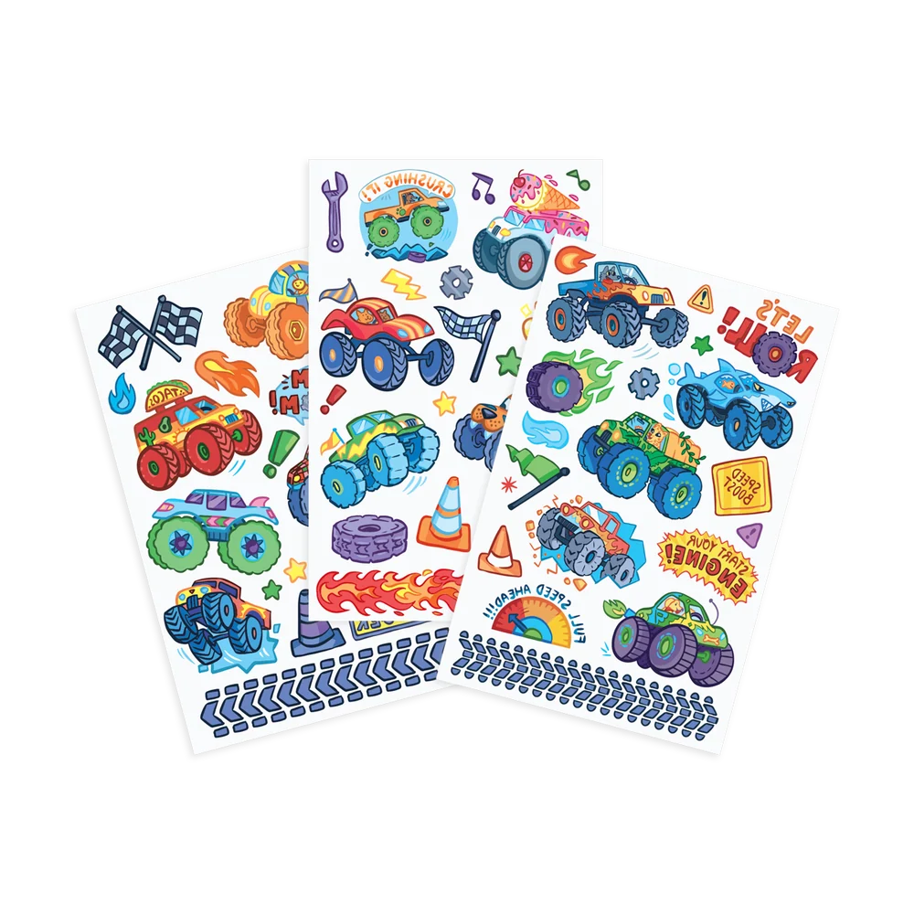 Ooly Tattoo Palooza:Temporary Tattoos - Monster Trucks