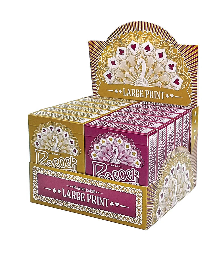 Peacock Large Print Playing Cards