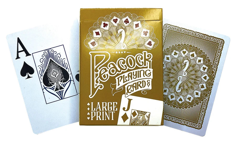 Peacock Large Print Playing Cards