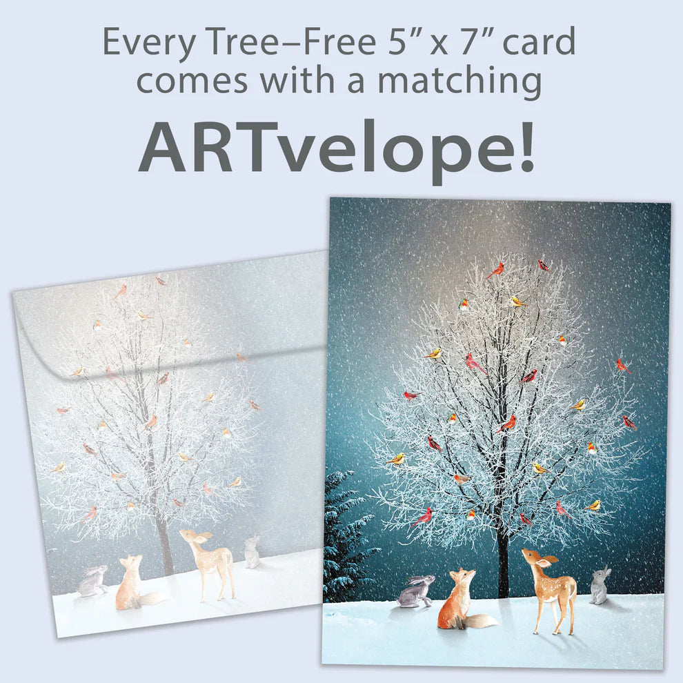 Tree-Free Bird Tree Holiday Card