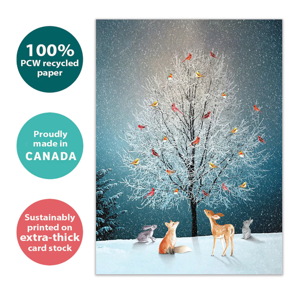 Tree-Free Bird Tree Holiday Card