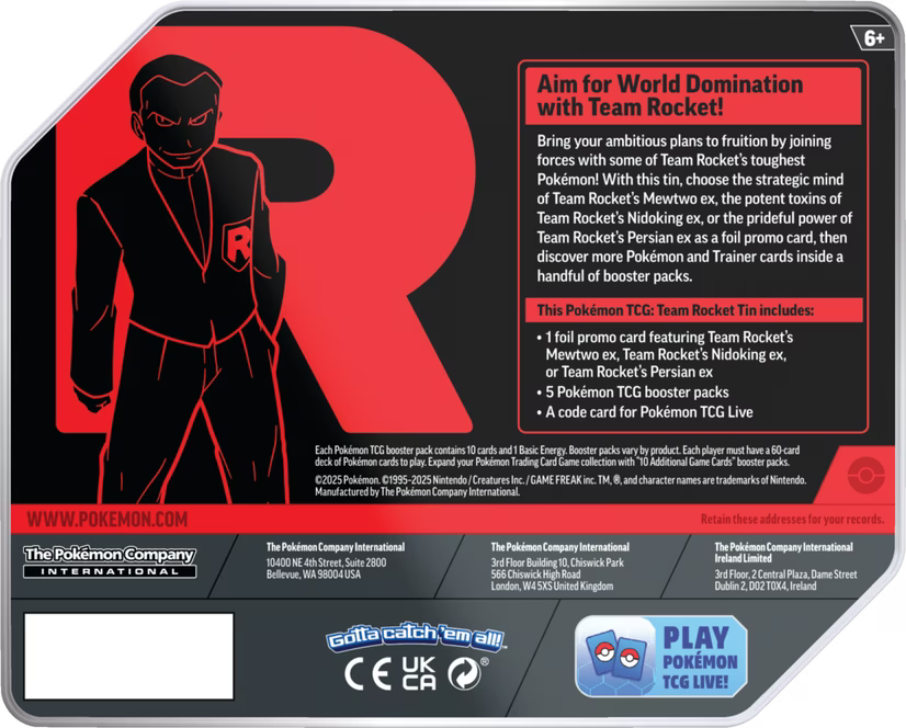 Pokemon Team Rocket Tin