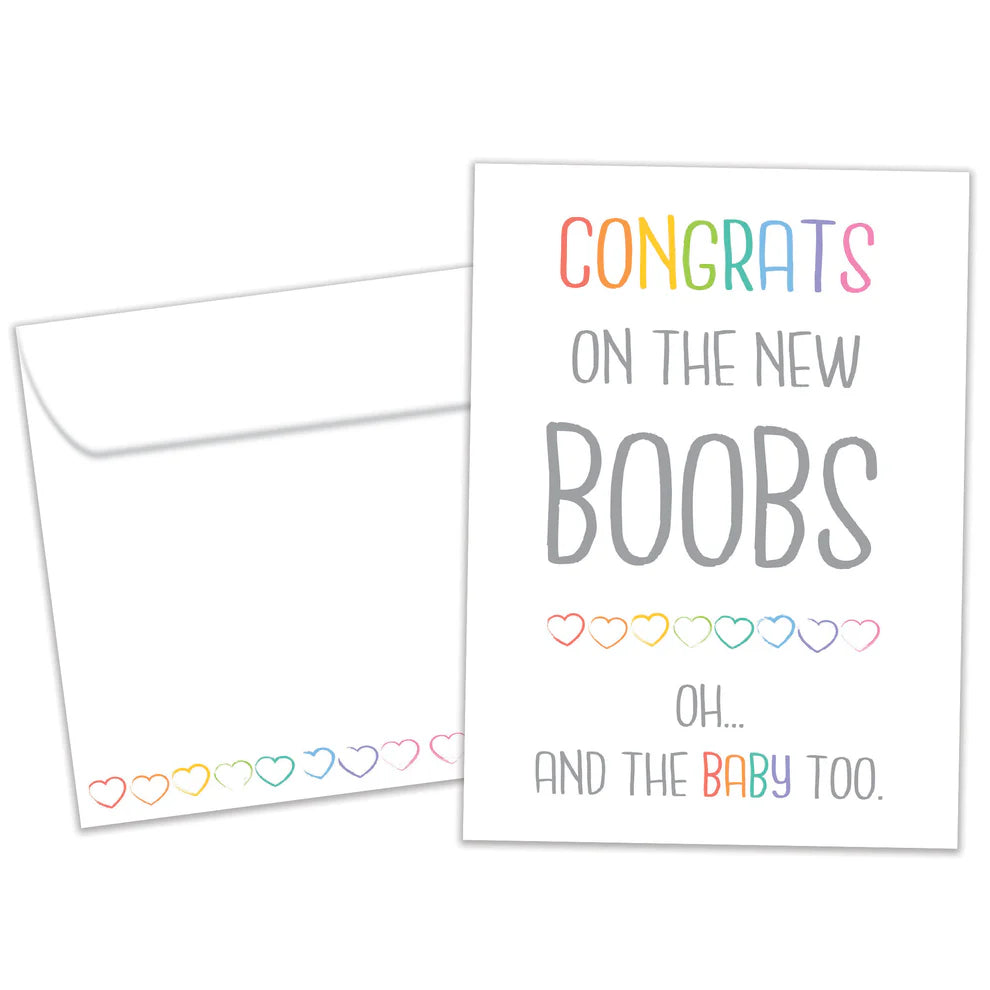 Tree-Free New Boobs New Baby Card
