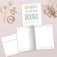 Tree-Free New Boobs New Baby Card