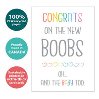 Tree-Free New Boobs New Baby Card