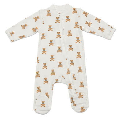 Lulujo Vintage Bear Footed Sleeper 3-6M