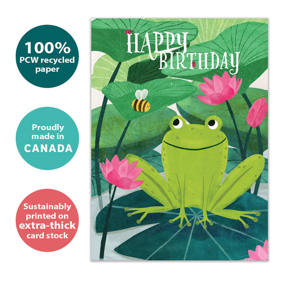 Tree-Free Leap For Joy Birthday Card