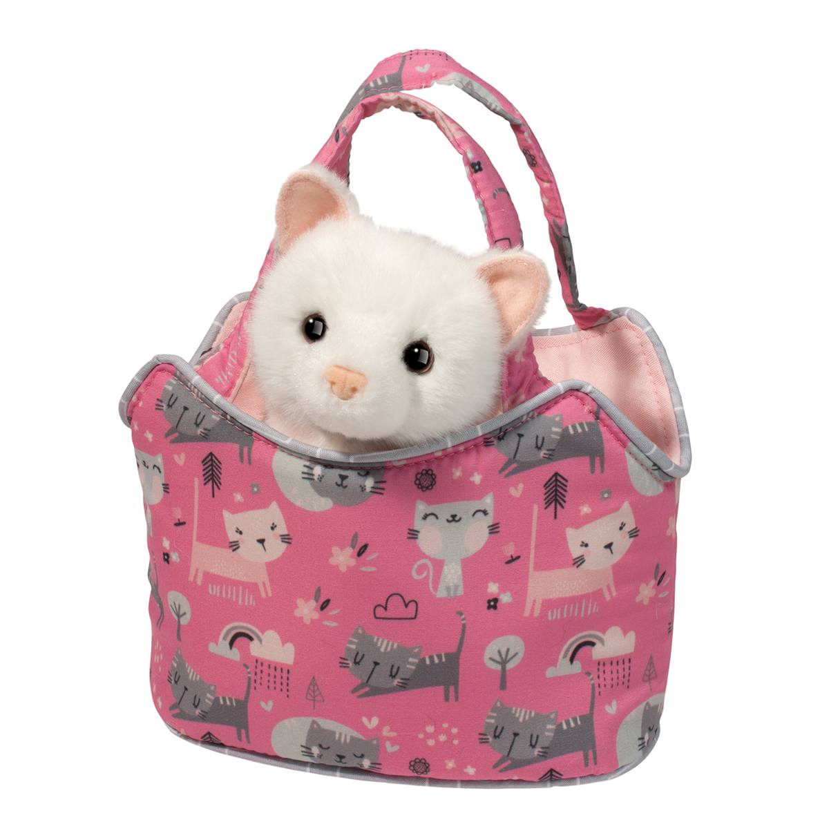 Douglas Purr-fect Pals White Cat Sassy Sak