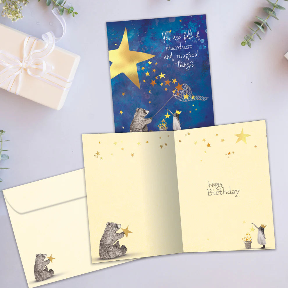 Tree Free Greetings Stardust Bear Birthday Card