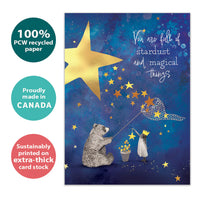Tree Free Greetings Stardust Bear Birthday Card