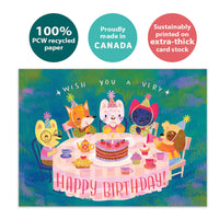 Tree Free Greetings Animal Tea Party Birthday Card