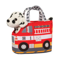 Douglas Toys Fire Truck Pet Sak With Dalmation