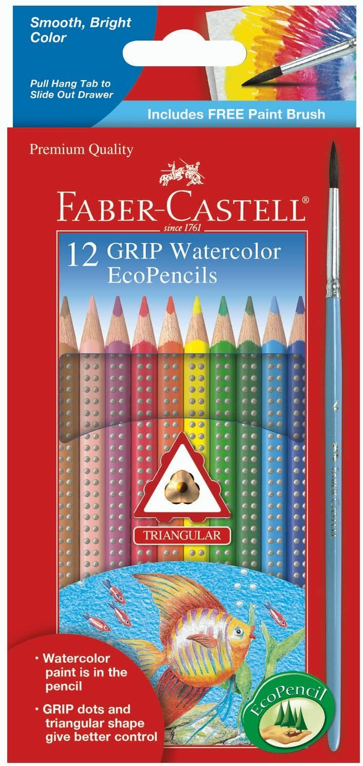 Faber-Castell Grip Watercolour Eco pencils Box Of 12