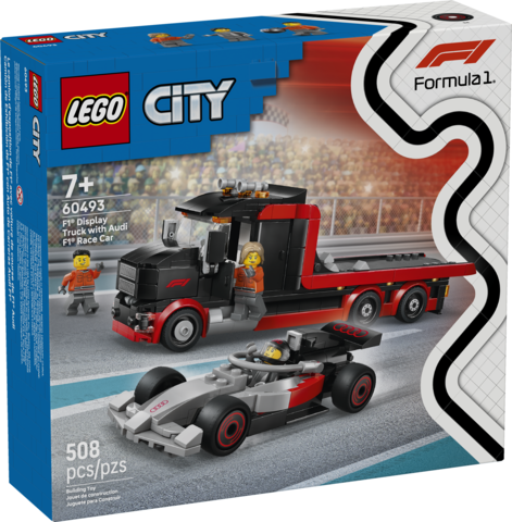 Lego Formula 1 F1 Display Truck With Audi F1 Race Car 60493