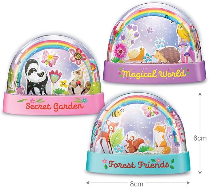 4M Glitter Rainbow Snow Domes