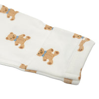 Lulujo Vintage Bear Footed Sleeper 3-6M