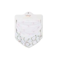 Lulujo Bows & Rose Trellis 2 Pack Bandana Bibs