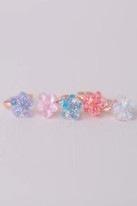 Great Pretenders Boutique Shimmer Flower Rings