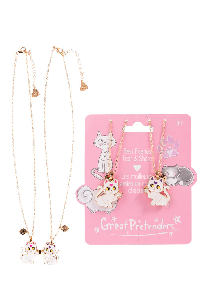 Great Pretenders Smitten Kitten Tear & Share Necklaces 2 Piece